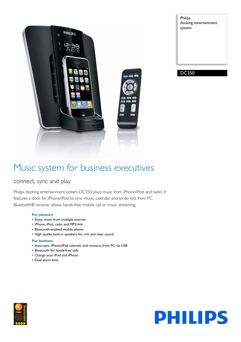 Philips DC350-37B User Manual | 2 pages