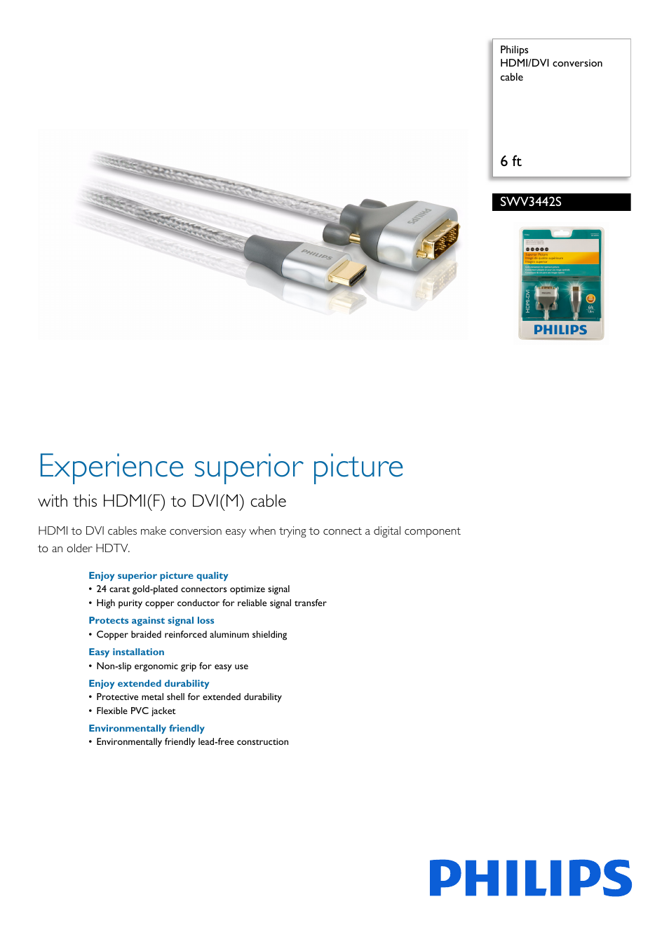 Philips SWV3442S-27 User Manual | 2 pages