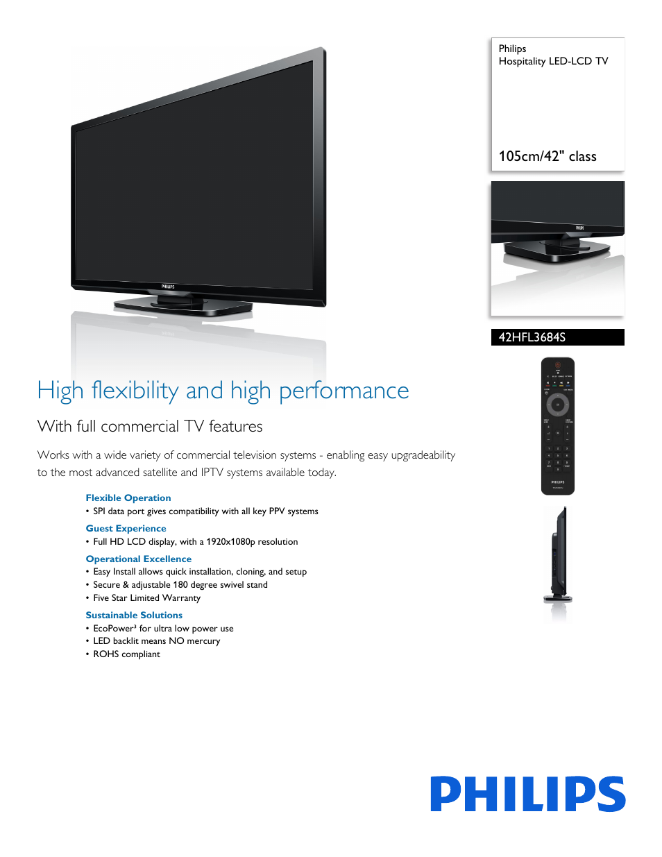 Philips 42HFL3684S-F7 User Manual | 3 pages