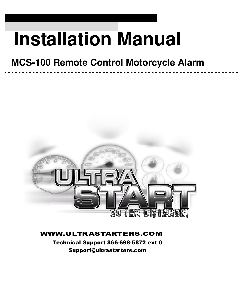 Ultra Start MCS-100 User Manual | 8 pages