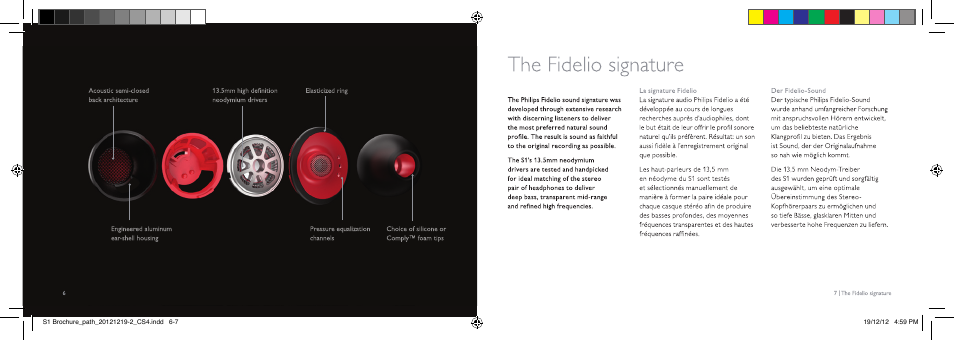 The fidelio signature | Philips S1-00 User Manual | Page 4 / 12