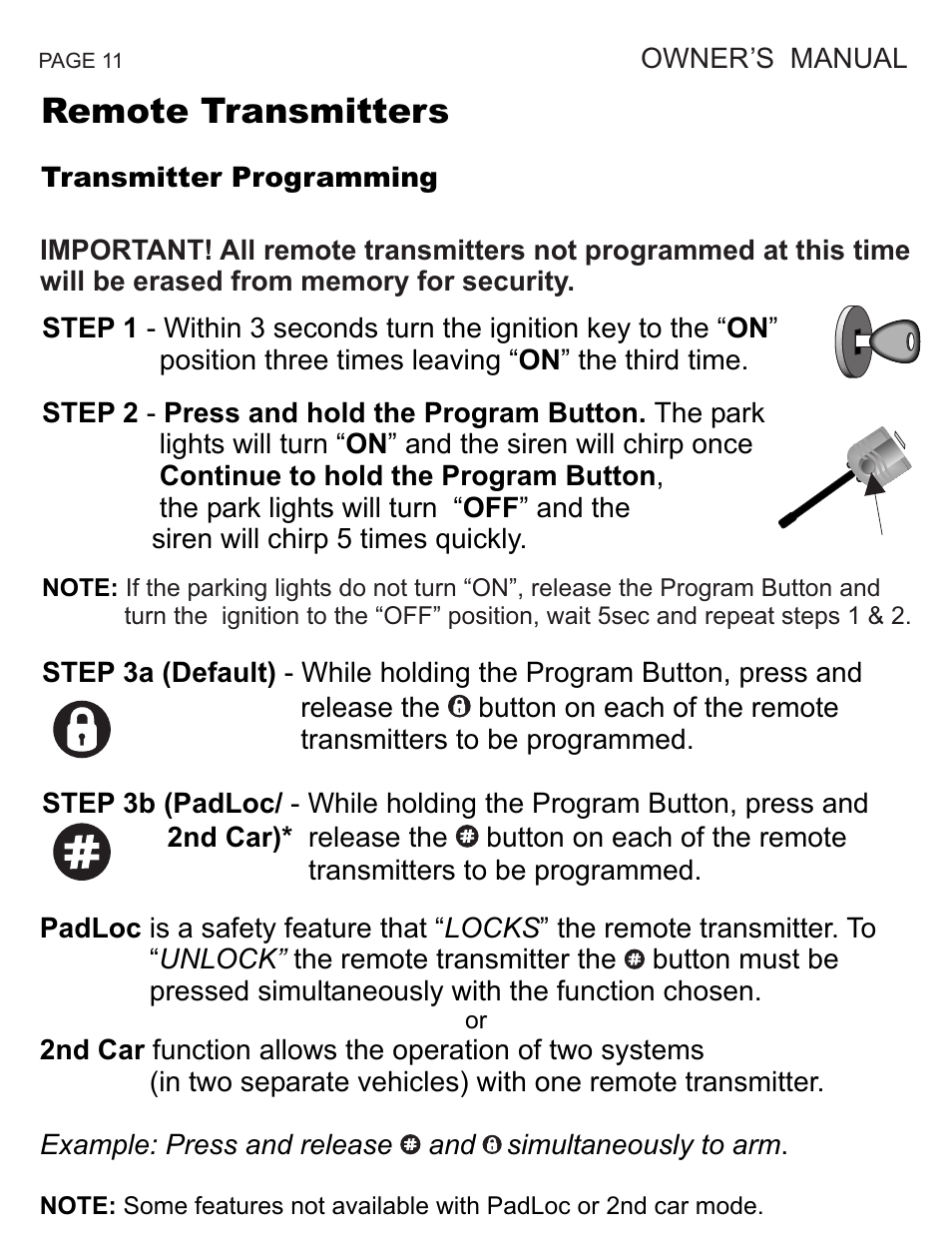 Remote transmitters | Ultra Start 670 Series User Manual | Page 11 / 16