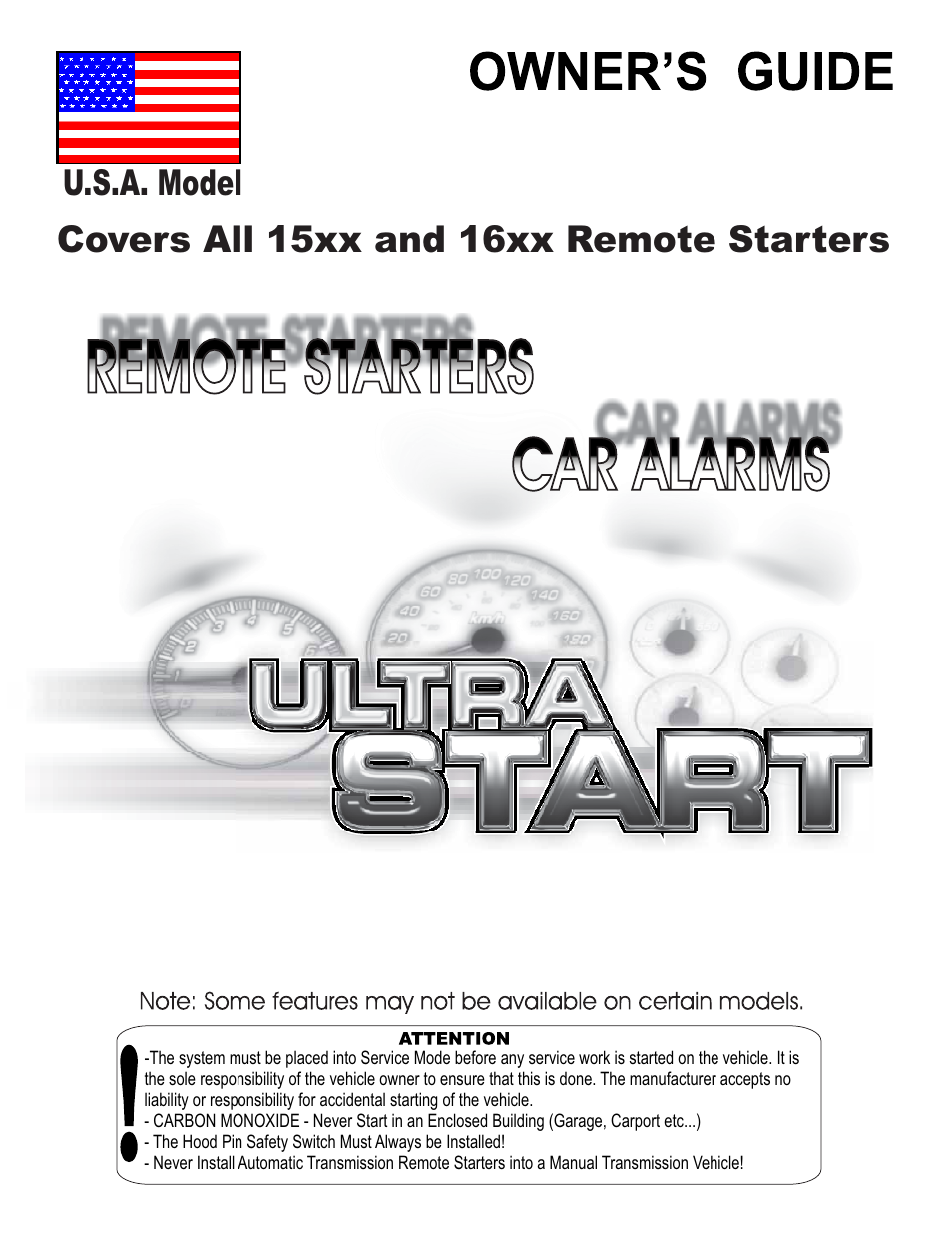 Ultra Start 16xx User Manual | 12 pages