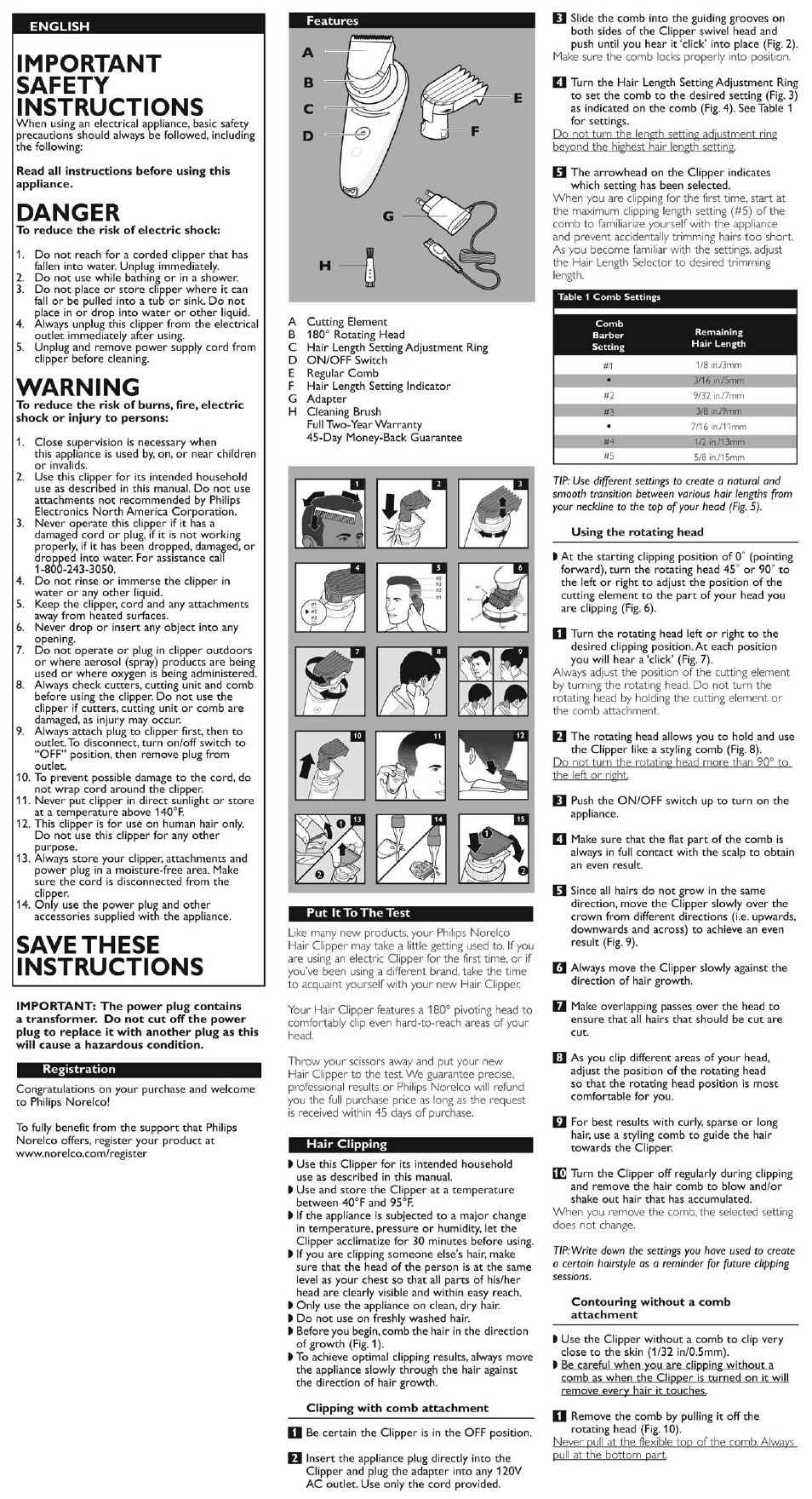 Philips QC5560-40 User Manual | 2 pages