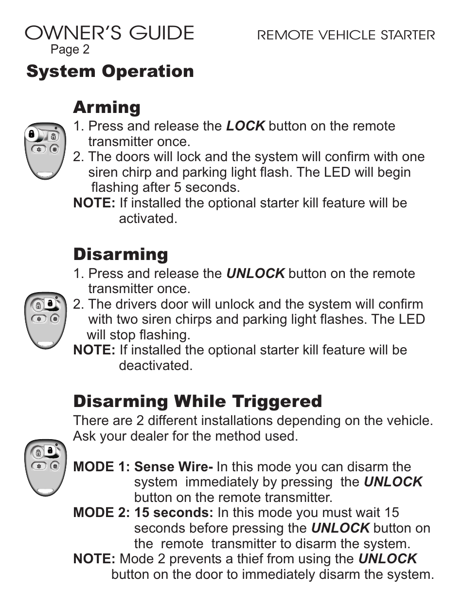 Owner’s guide | Ultra Start KEU-300 User Manual | Page 2 / 4
