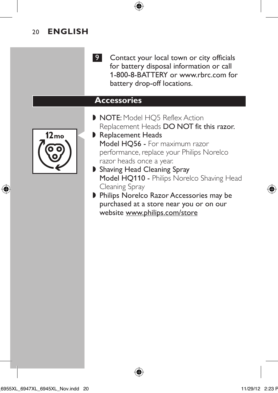 Philips 6947XL-41 User Manual | Page 20 / 40