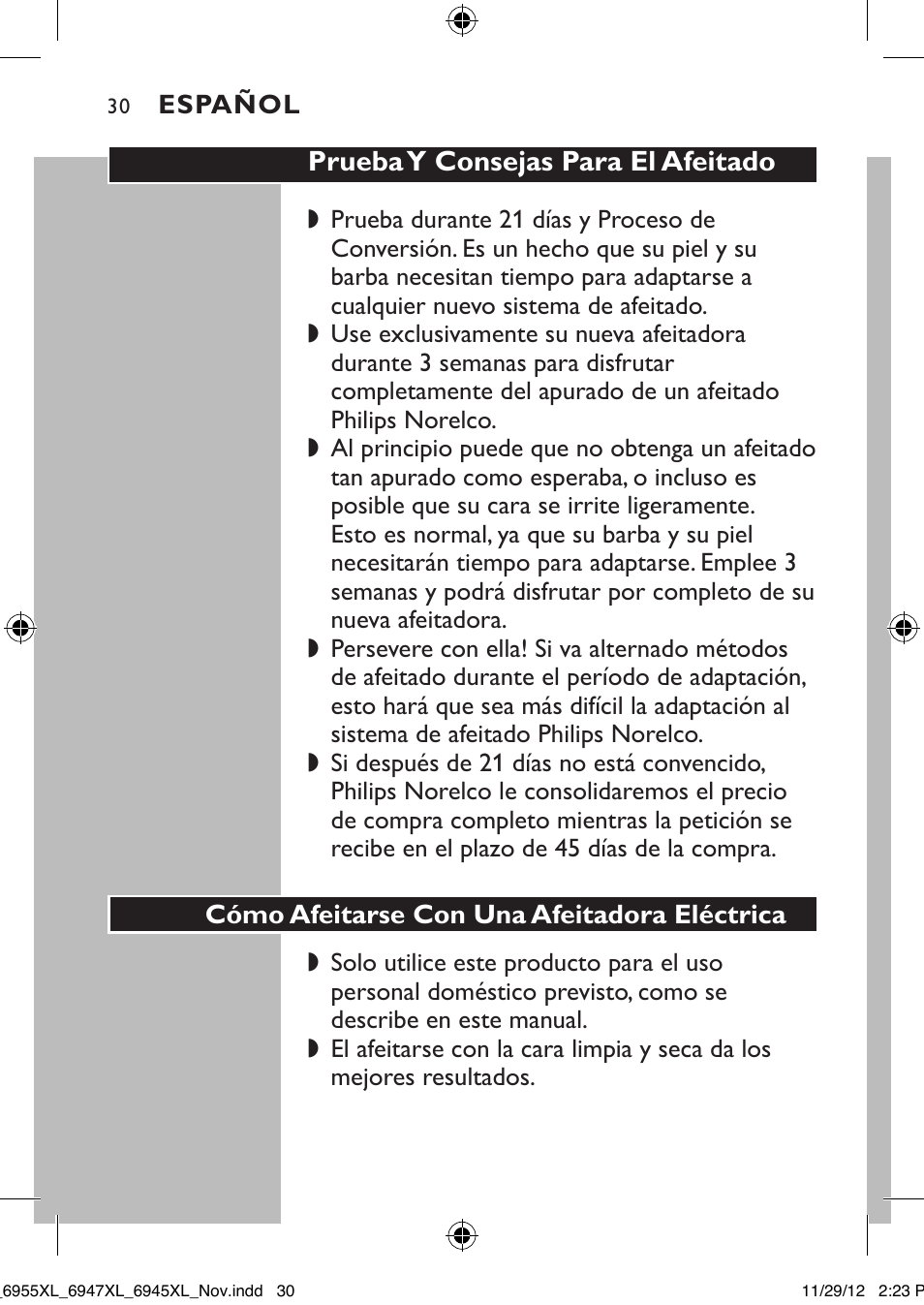 Philips 6947XL-41 User Manual | Page 30 / 40