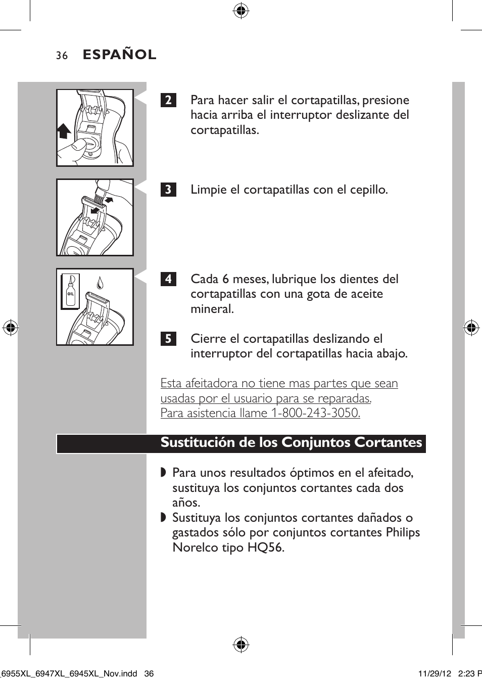 Philips 6947XL-41 User Manual | Page 36 / 40