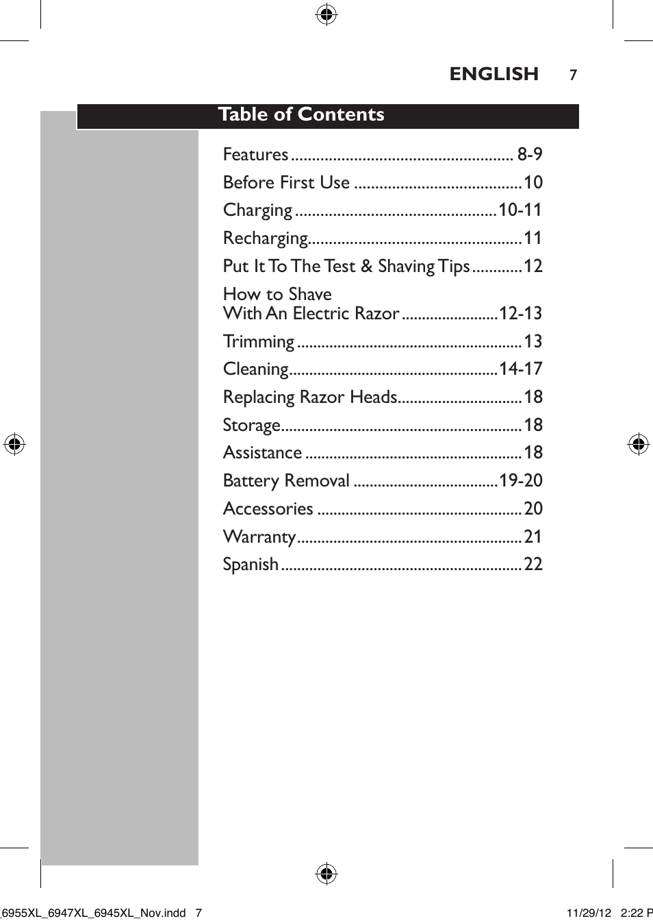 Philips 6947XL-41 User Manual | Page 7 / 40