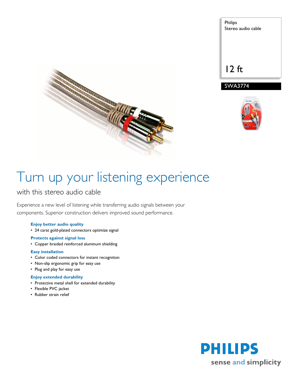 Philips SWA3774-17 User Manual | 2 pages