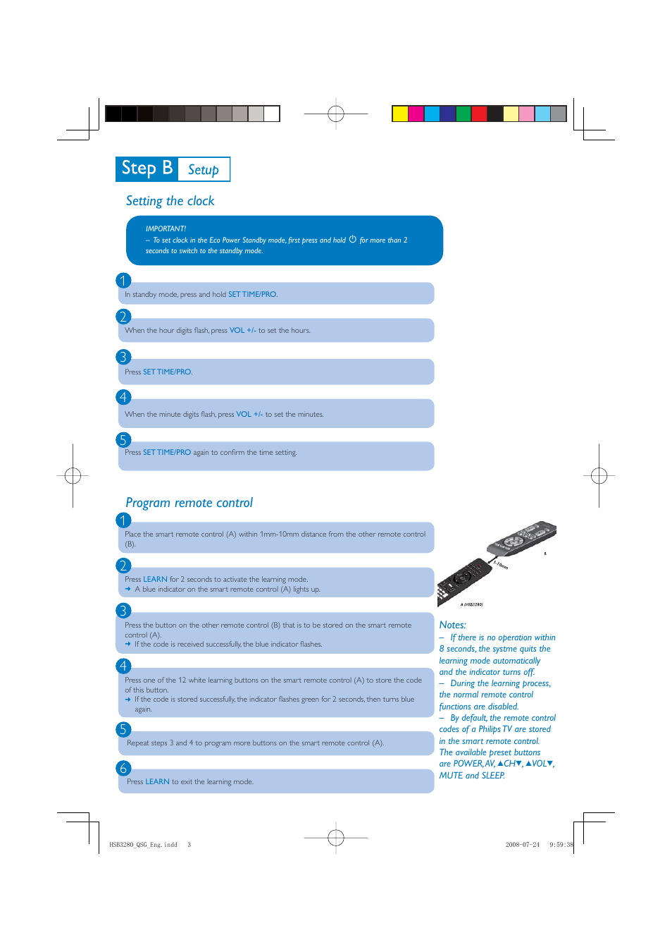 Philips SoundBar Micro Hi-Fi System HSB3280 User Manual | Page 3 / 4
