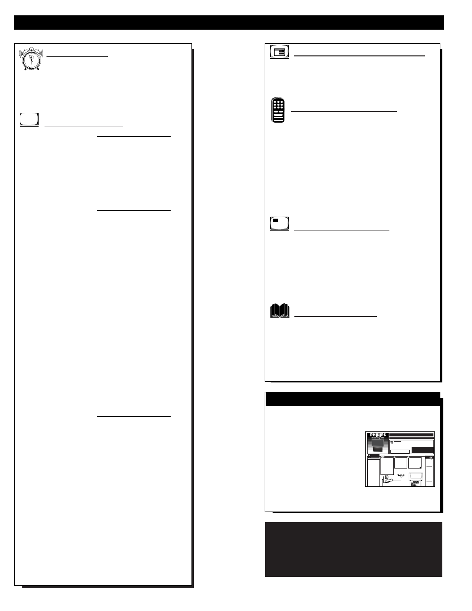 Able of, Ontents, Getting started | On-screen features, Monitor (hd) control operation, Remote control operation, Picture-in-picture (pip), General information, Up and, Uick | Philips 60PP970199 User Manual | Page 4 / 58