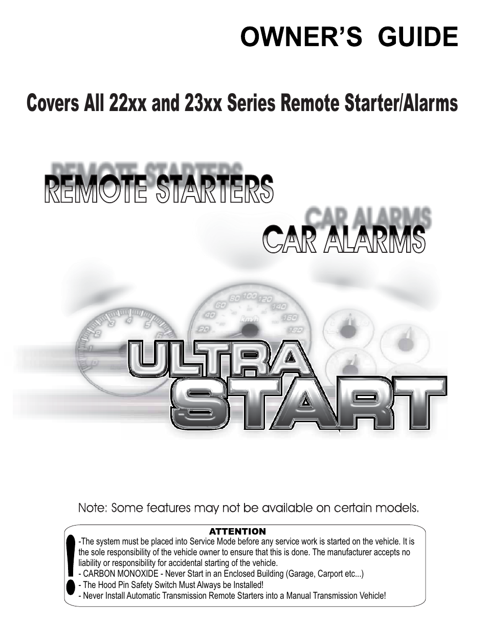 Ultra Start 23xx User Manual | 12 pages