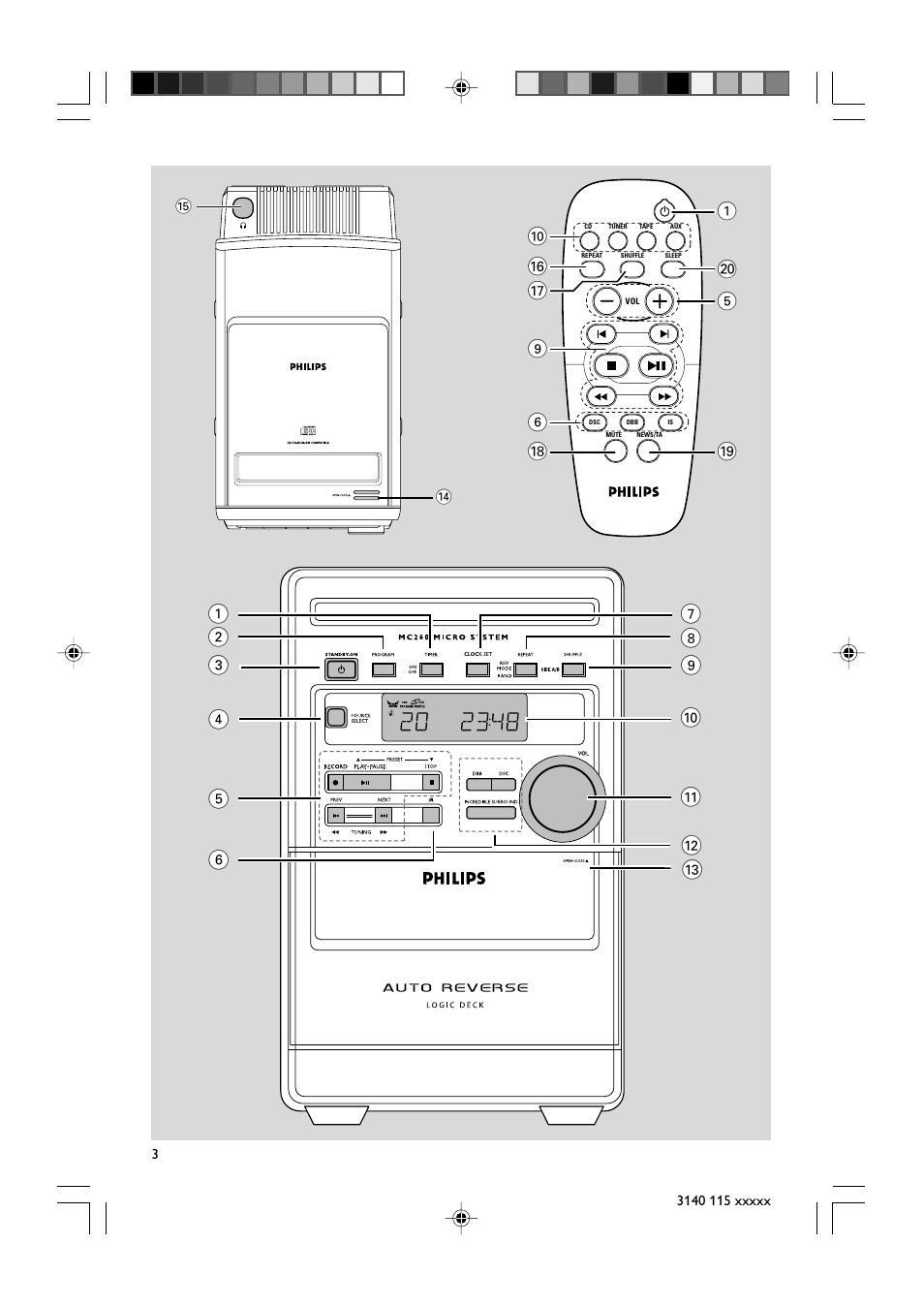 Philips MC260-37B User Manual | Page 3 / 23