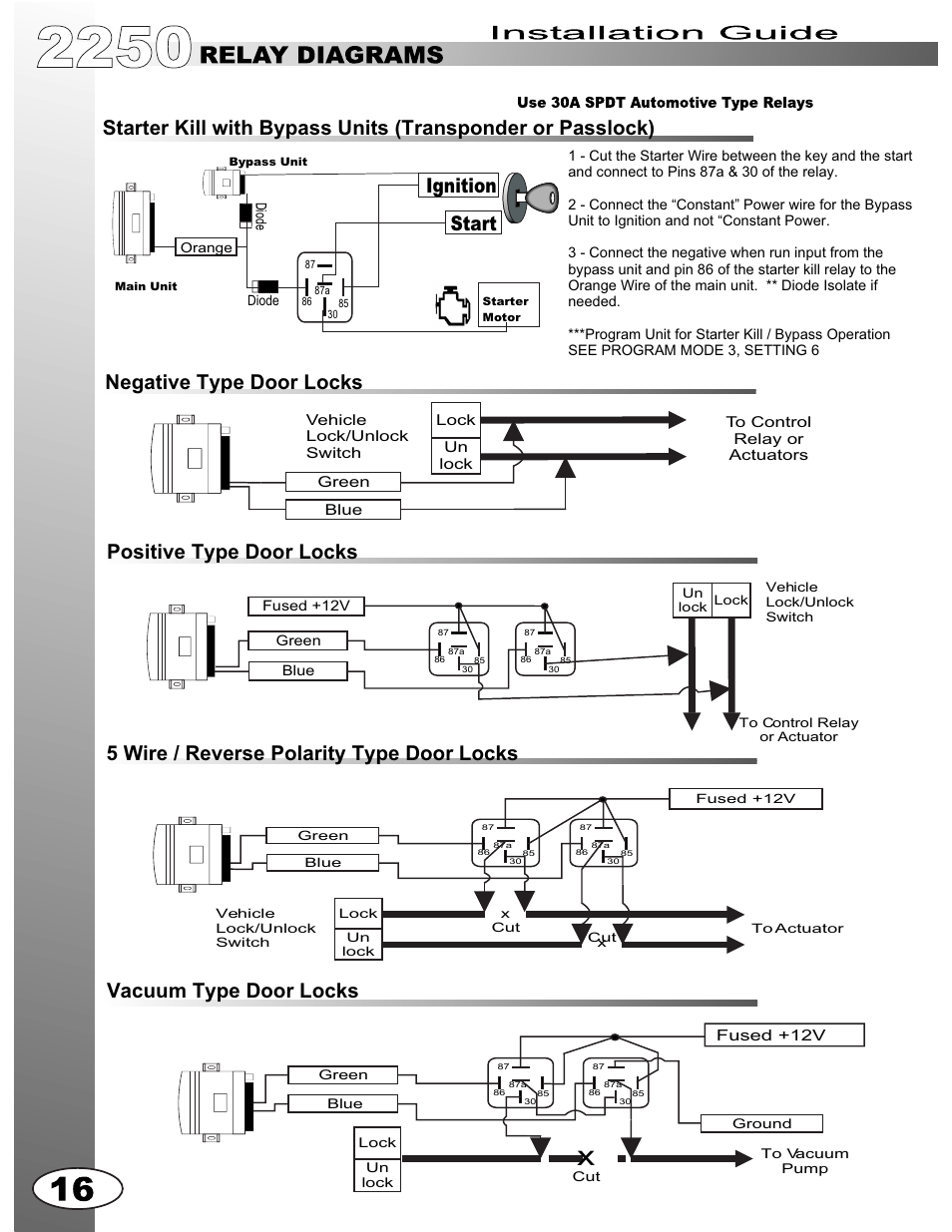 Diagnostics, Ignition start | Ultra Start 2250M User Manual | Page 16 / 16