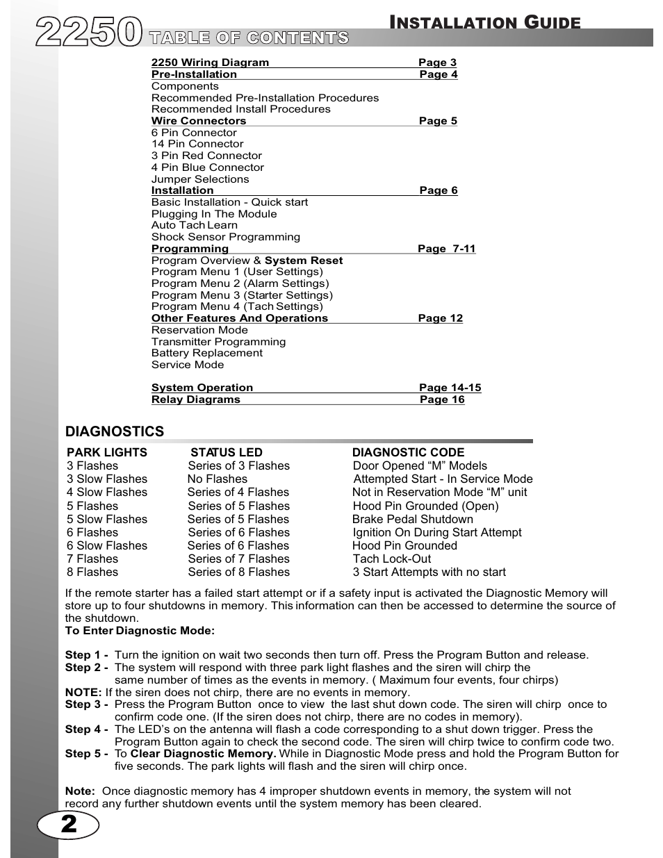 Ultra Start 2250M User Manual | Page 2 / 16