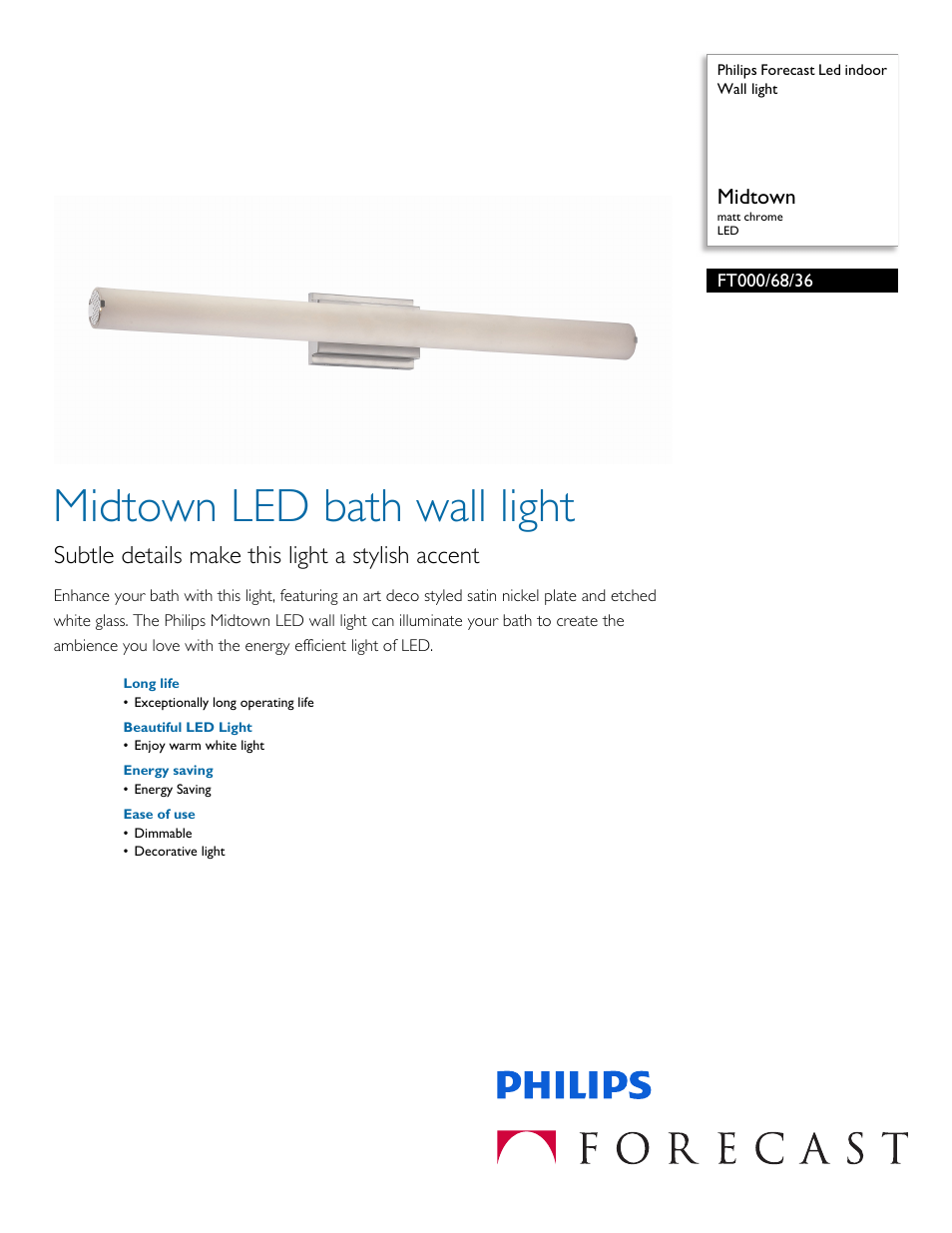 Philips FT0006836 User Manual | 2 pages
