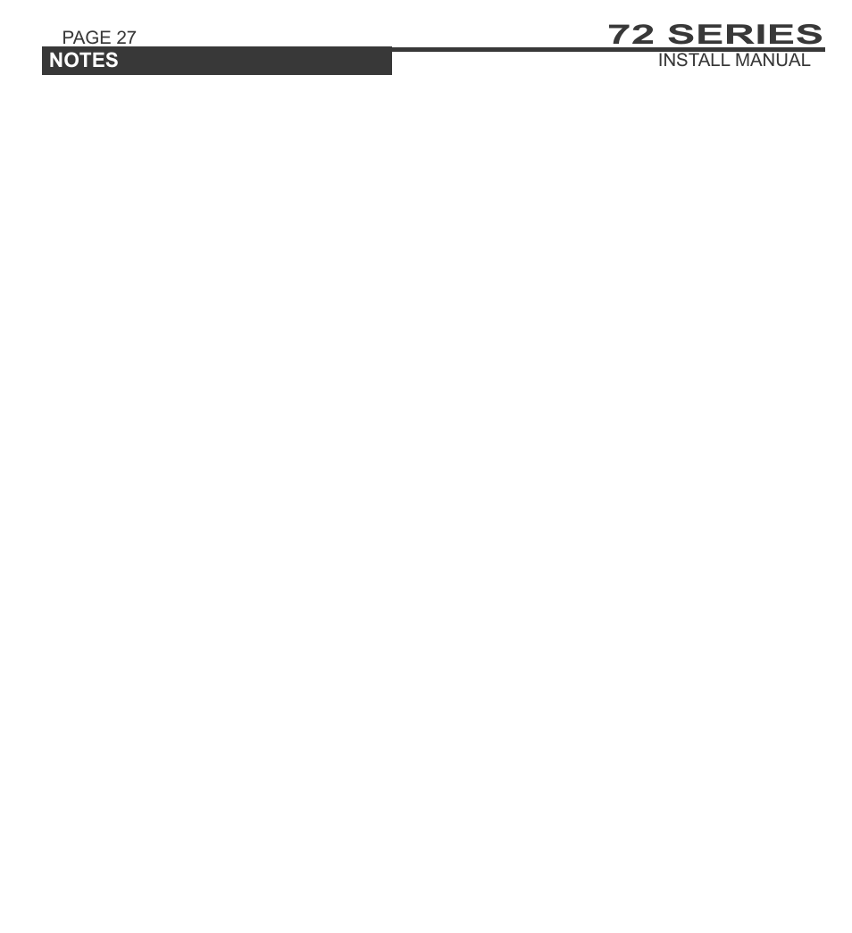 72 series | Ultra Start 72 Series User Manual | Page 27 / 28
