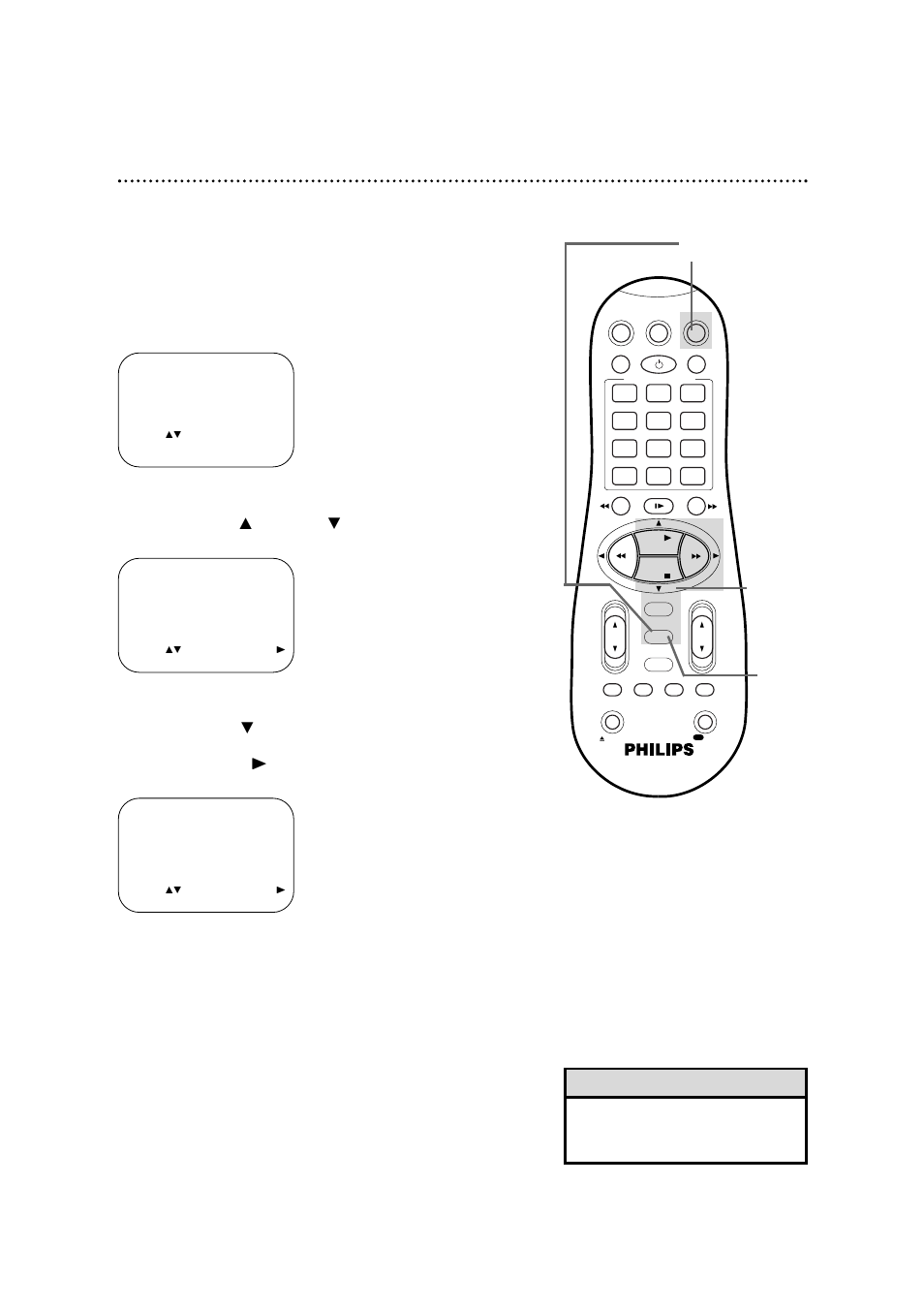 Video stabilizer 57, Helpful hint, Press the vcr button, then press the menu button | Philips VR960BPH User Manual | Page 57 / 72