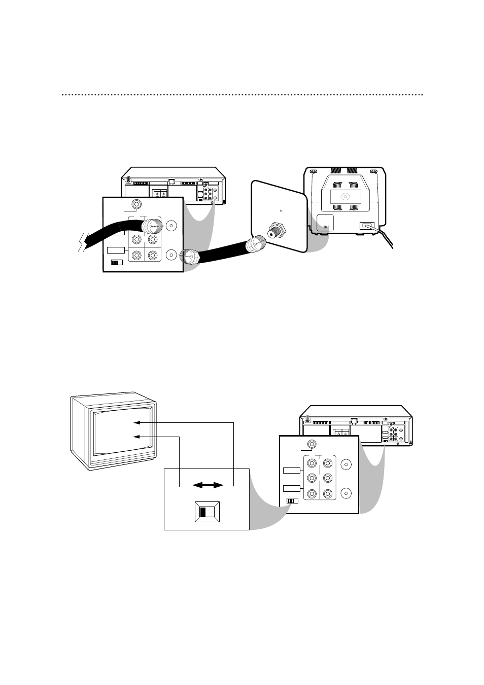 Hookups without a cable box (cont’d) 7, Ch3 ch4, Plug in the tv and the vcr | Ch3 / ch4 switch, Ch 4 or ch 3, 75 ⍀ ant / cable | Philips VR960BPH User Manual | Page 7 / 72