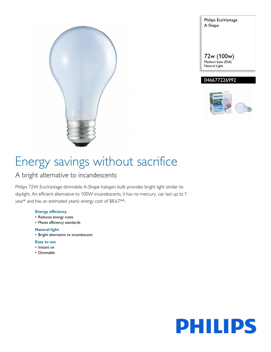 Philips 046677226992 User Manual | 2 pages