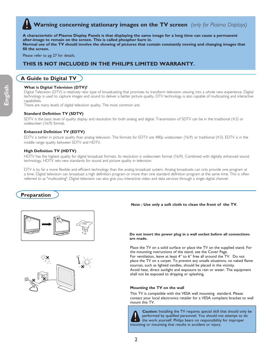 English française español | Philips 50PFP5332D-37B User Manual | Page 10 / 45