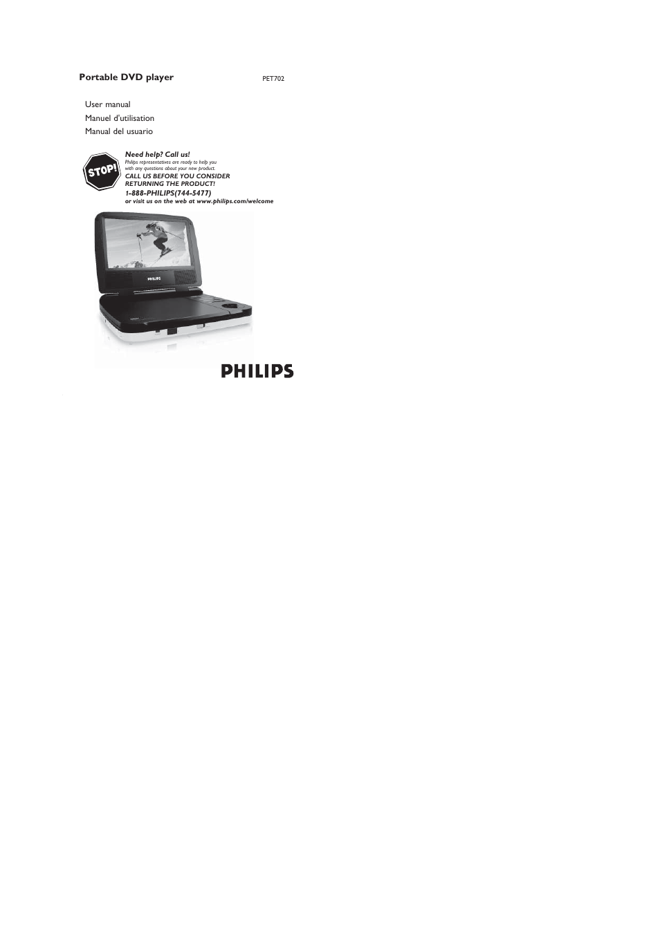 Philips Portable DVD Player User Manual | 29 pages