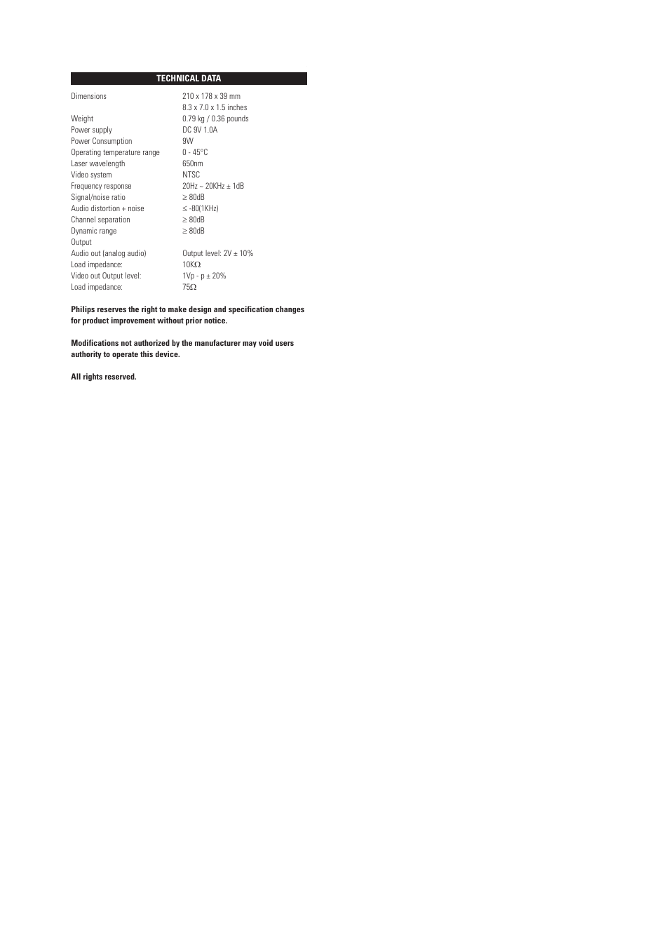 Philips Portable DVD Player User Manual | Page 28 / 29