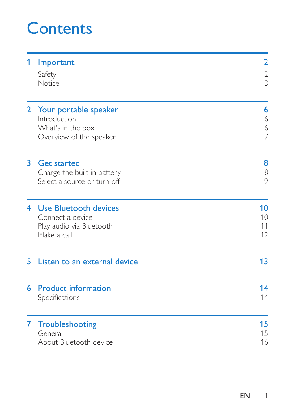 Philips BT100B-37 User Manual | Page 3 / 20