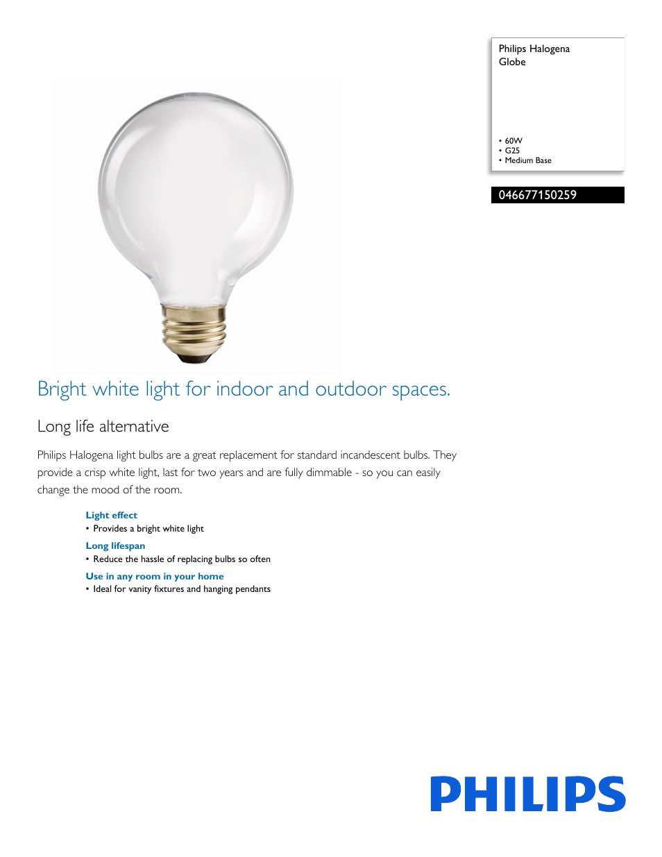 Philips 046677150259 User Manual | 2 pages