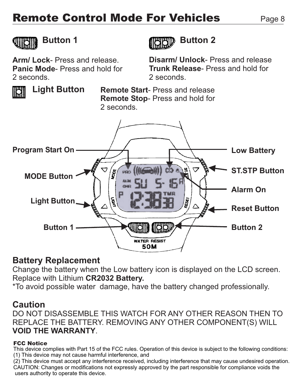 Remote control mode for vehicles | Ultra Start 007 User Manual | Page 8 / 8