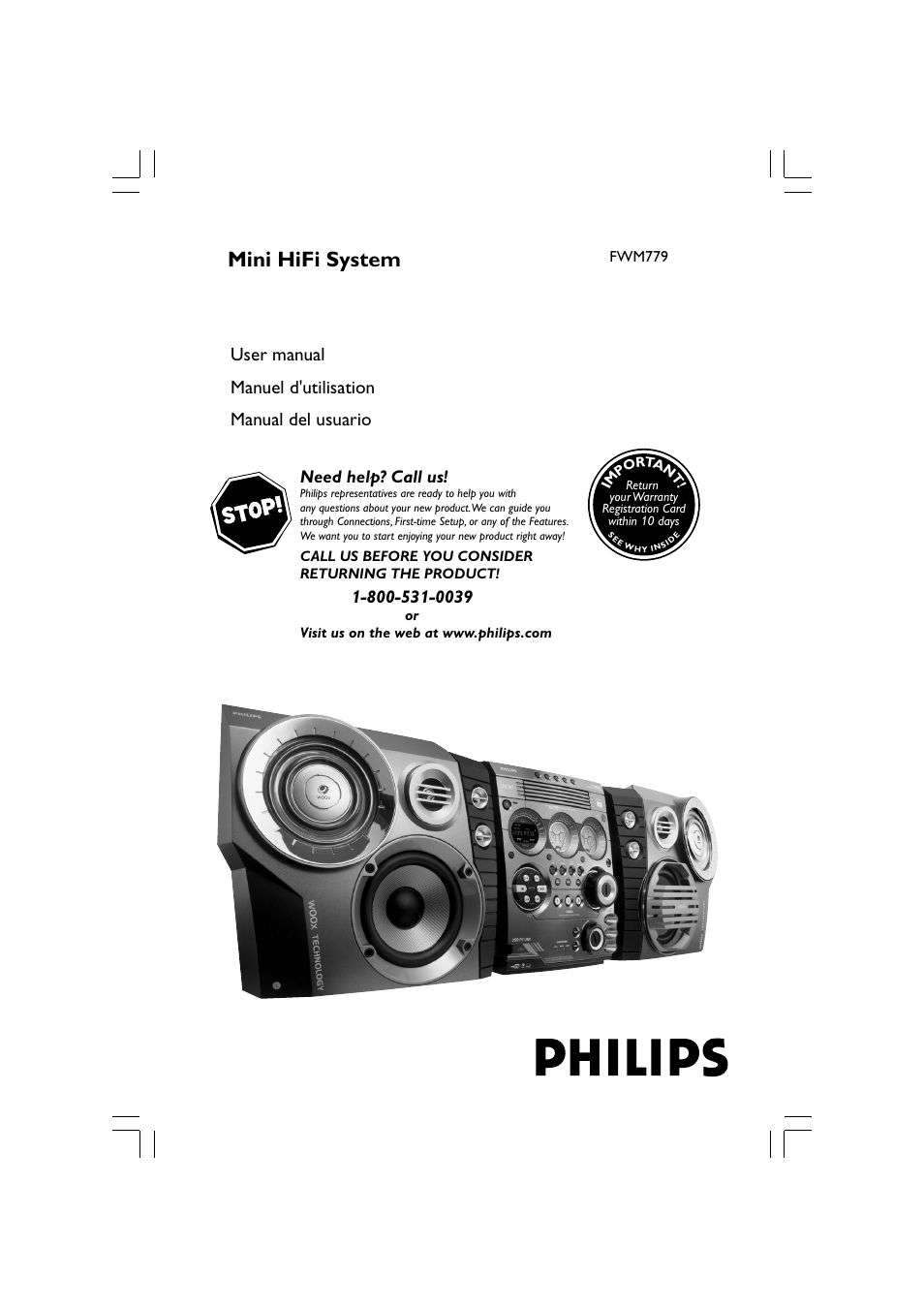 Philips FWM779-37B User Manual | 30 pages