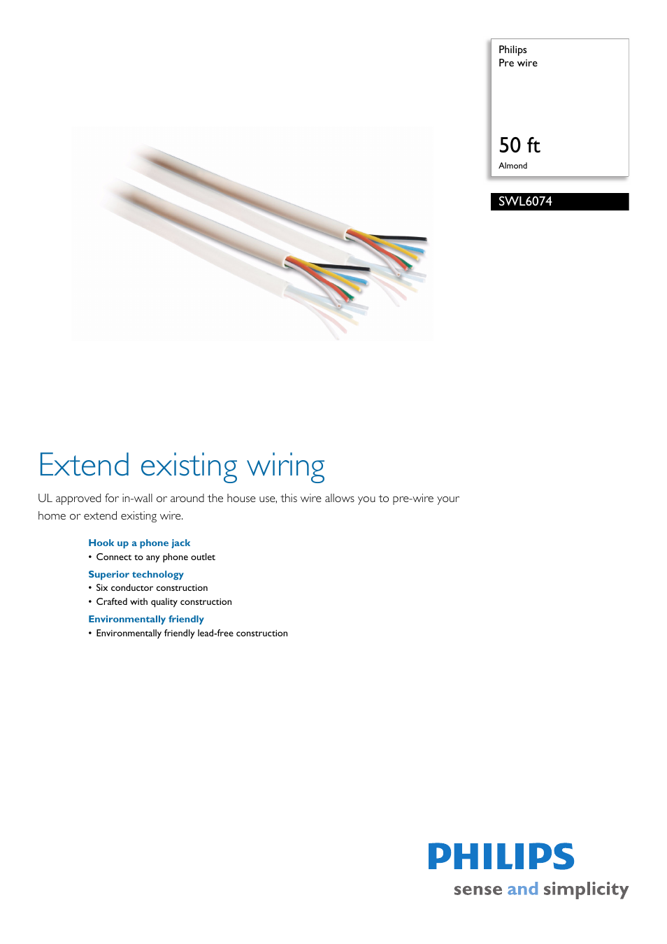 Philips SWL6074-17 User Manual | 2 pages