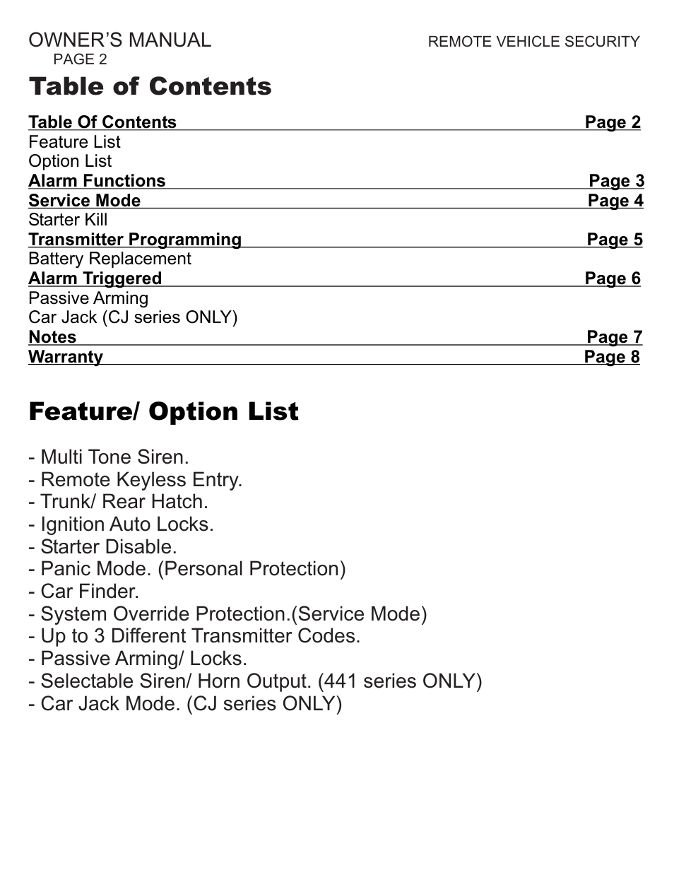 Ultra Start CJ Series User Manual | Page 2 / 8