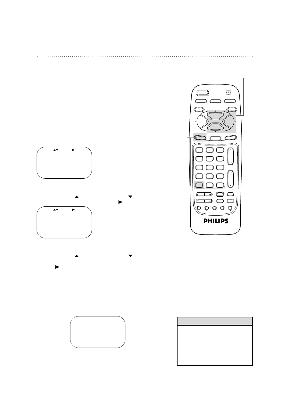 34 timer recording, Helpful hint, Set up the channels at the vcr | Set the clock, Press the vcr button, then press the menu button | Philips VRB664AT User Manual | Page 34 / 68