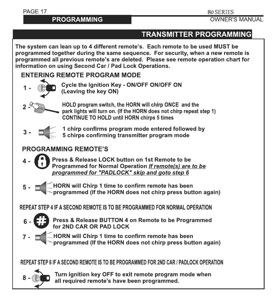 Ultra Start 80 Series User Manual | Page 17 / 24