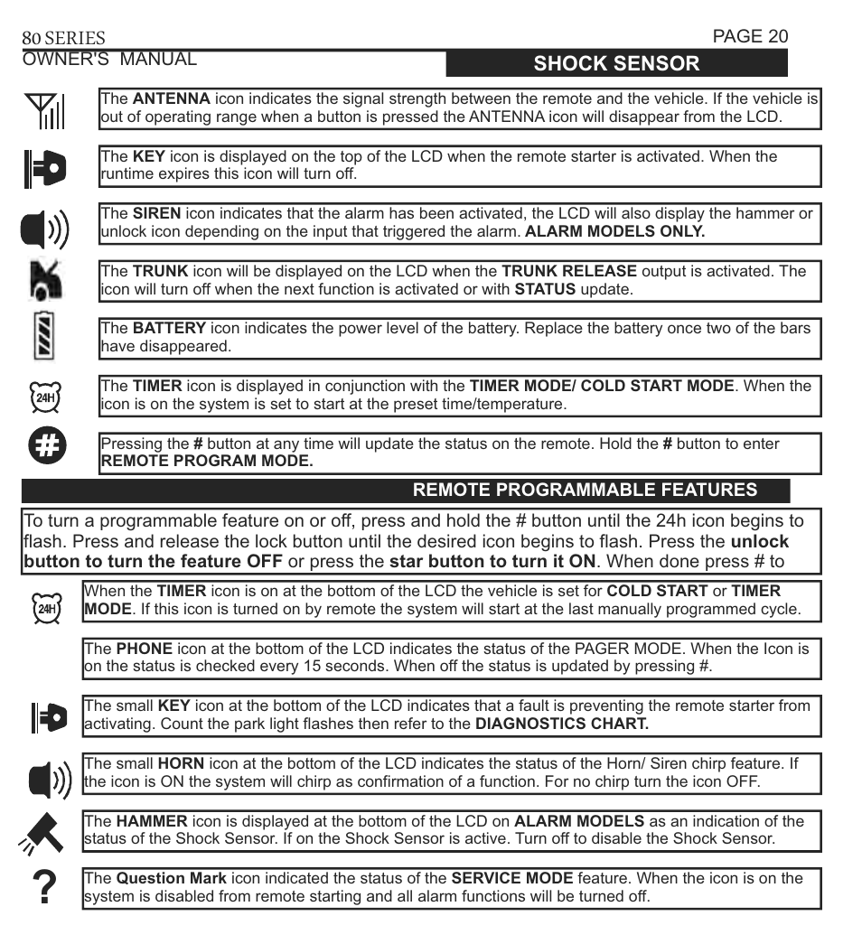 80 series | Ultra Start 80 Series User Manual | Page 20 / 24