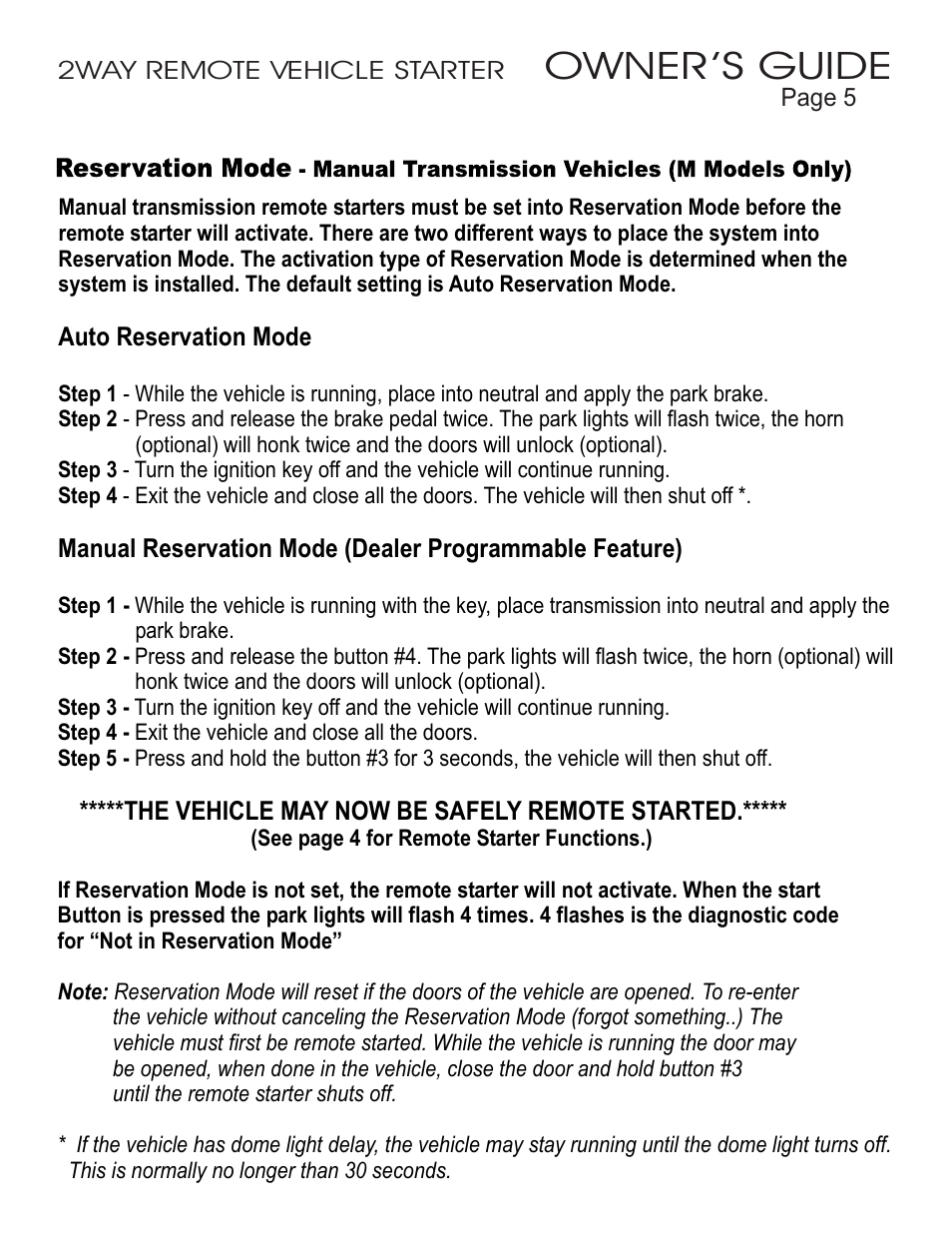 Owner ’s guide | Ultra Start 32xx Series User Manual | Page 5 / 12