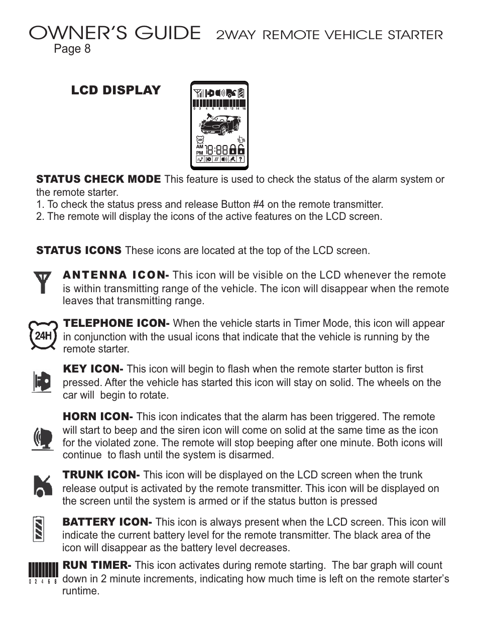 Owner’s guide | Ultra Start 32xx Series User Manual | Page 8 / 12