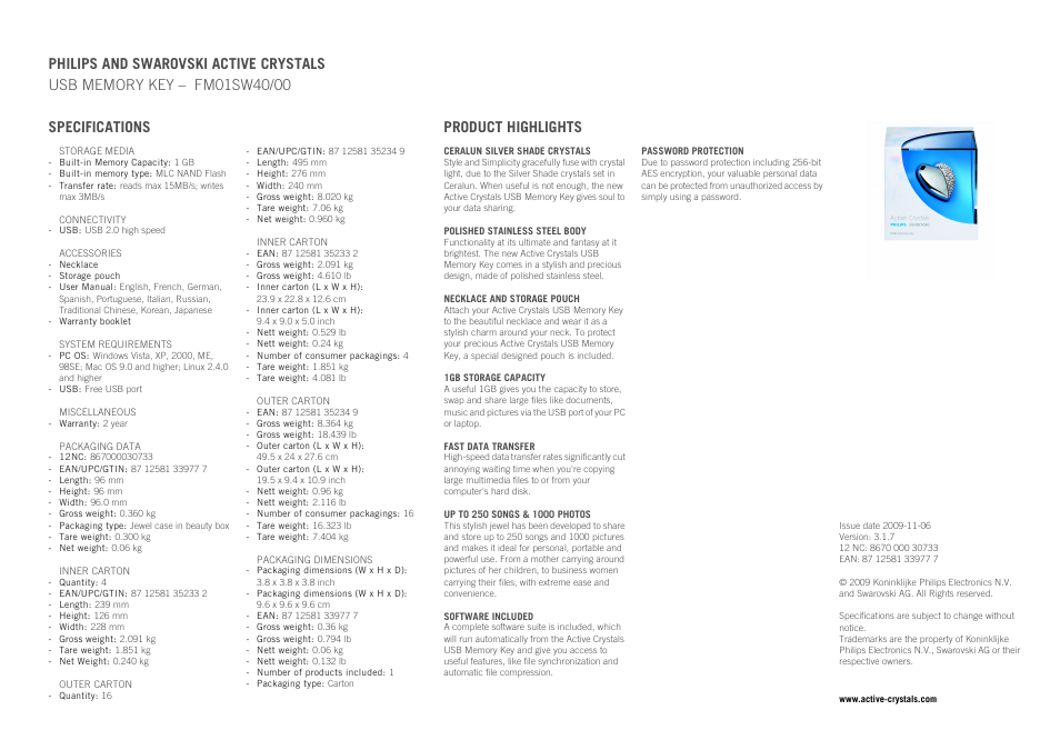 Philips FM01SW40-00 User Manual | Page 2 / 2