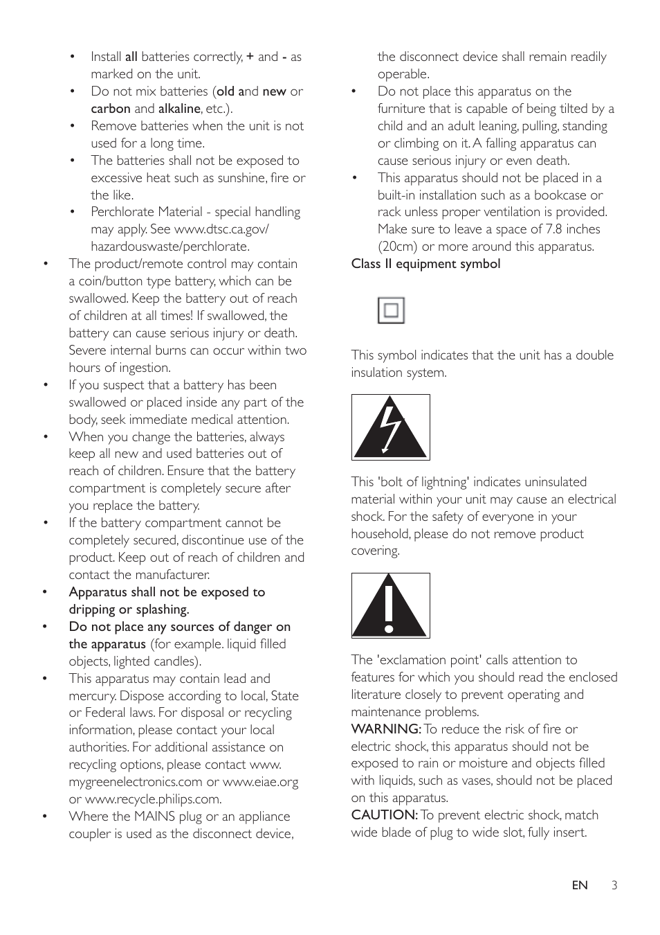 Philips HTL2111A-F7 User Manual | Page 5 / 18