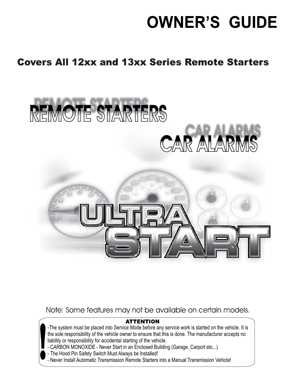 Ultra Start 1655XR User Manual | 12 pages