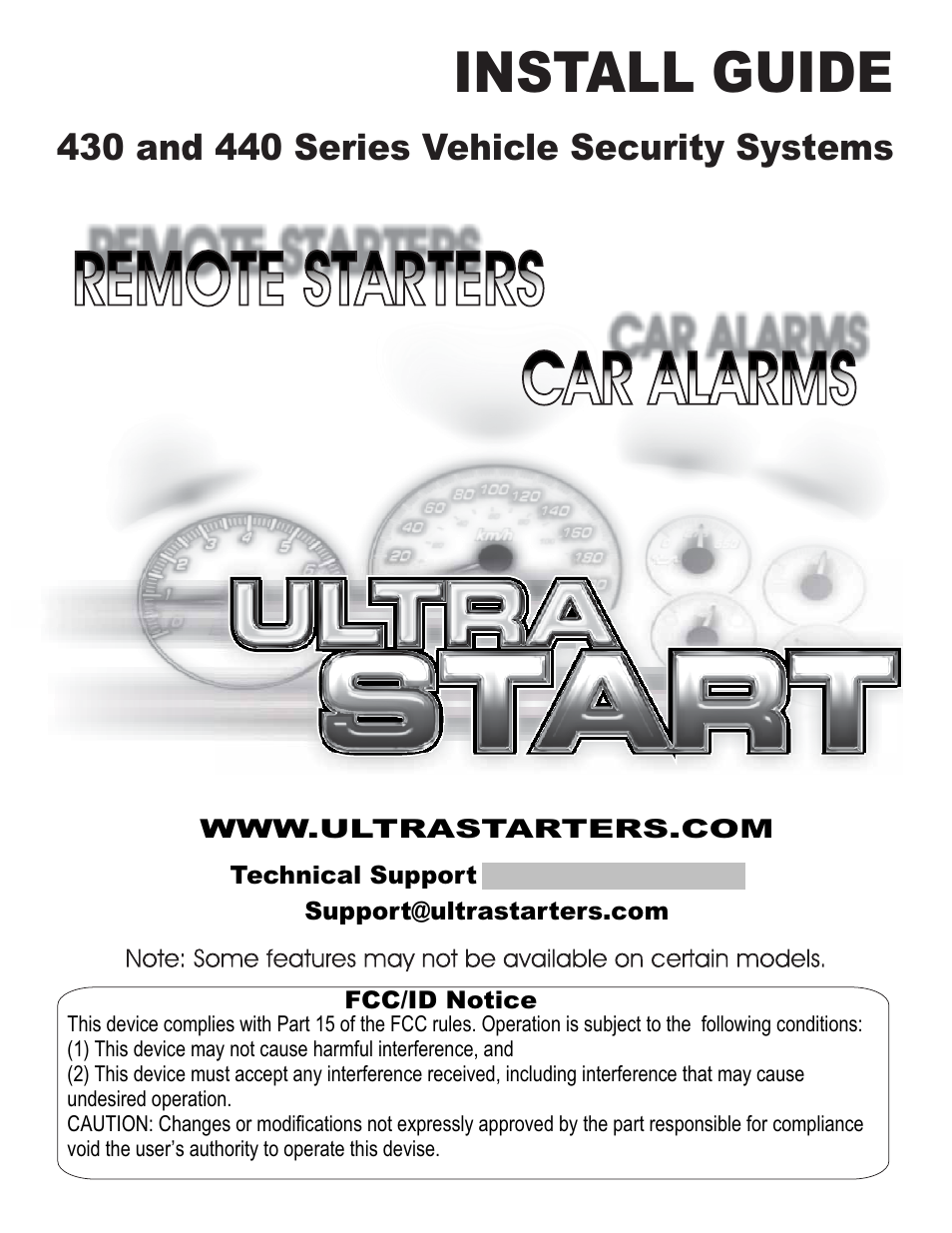 Ultra Start 430 Series User Manual | 12 pages