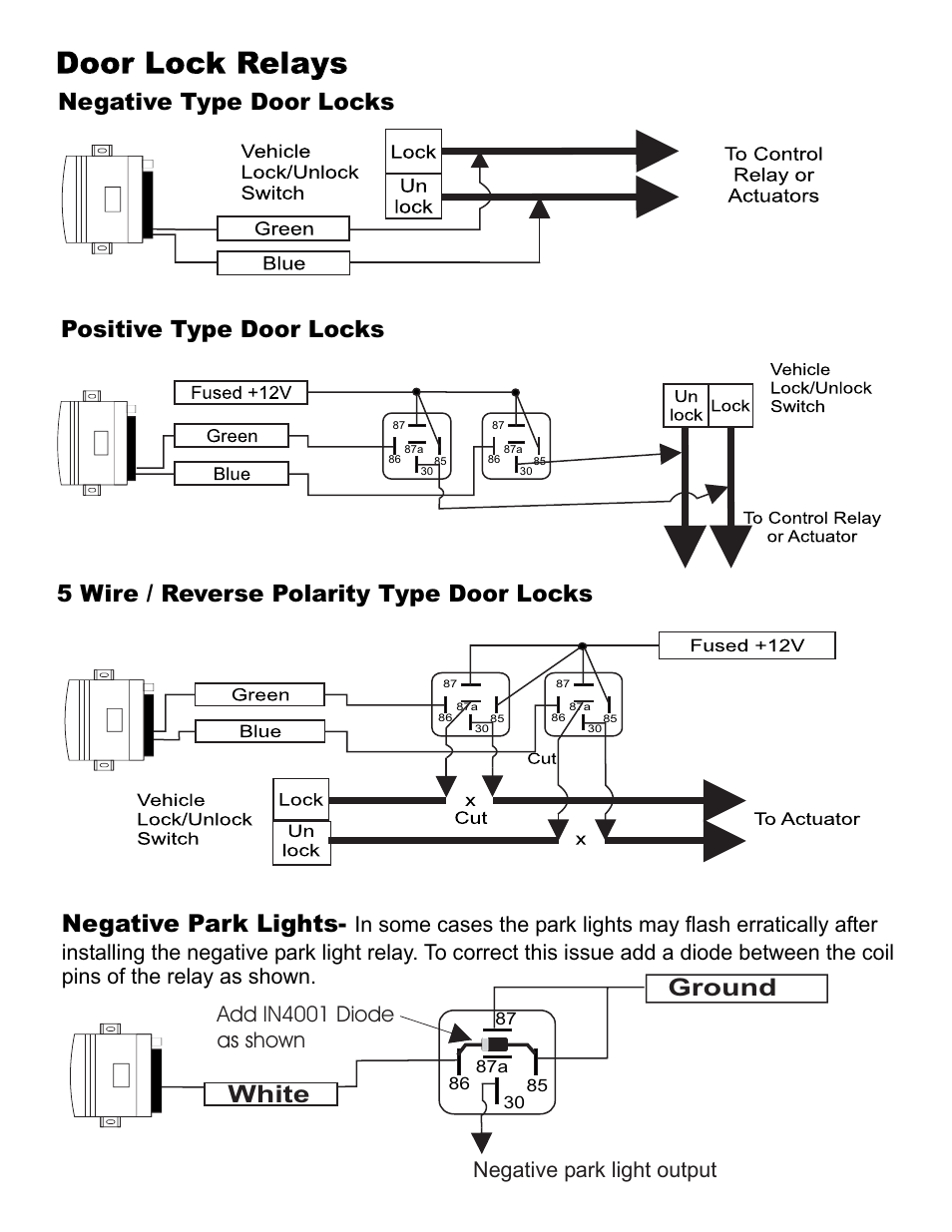 Negative park lights, White ground | Ultra Start 430 Series User Manual | Page 12 / 12