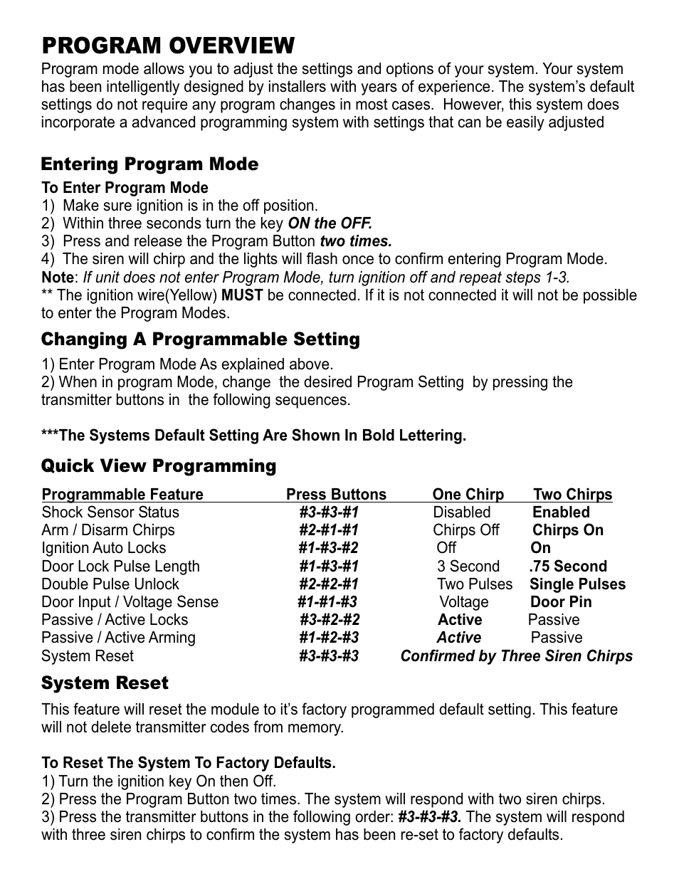 Program overview | Ultra Start 430 Series User Manual | Page 6 / 12
