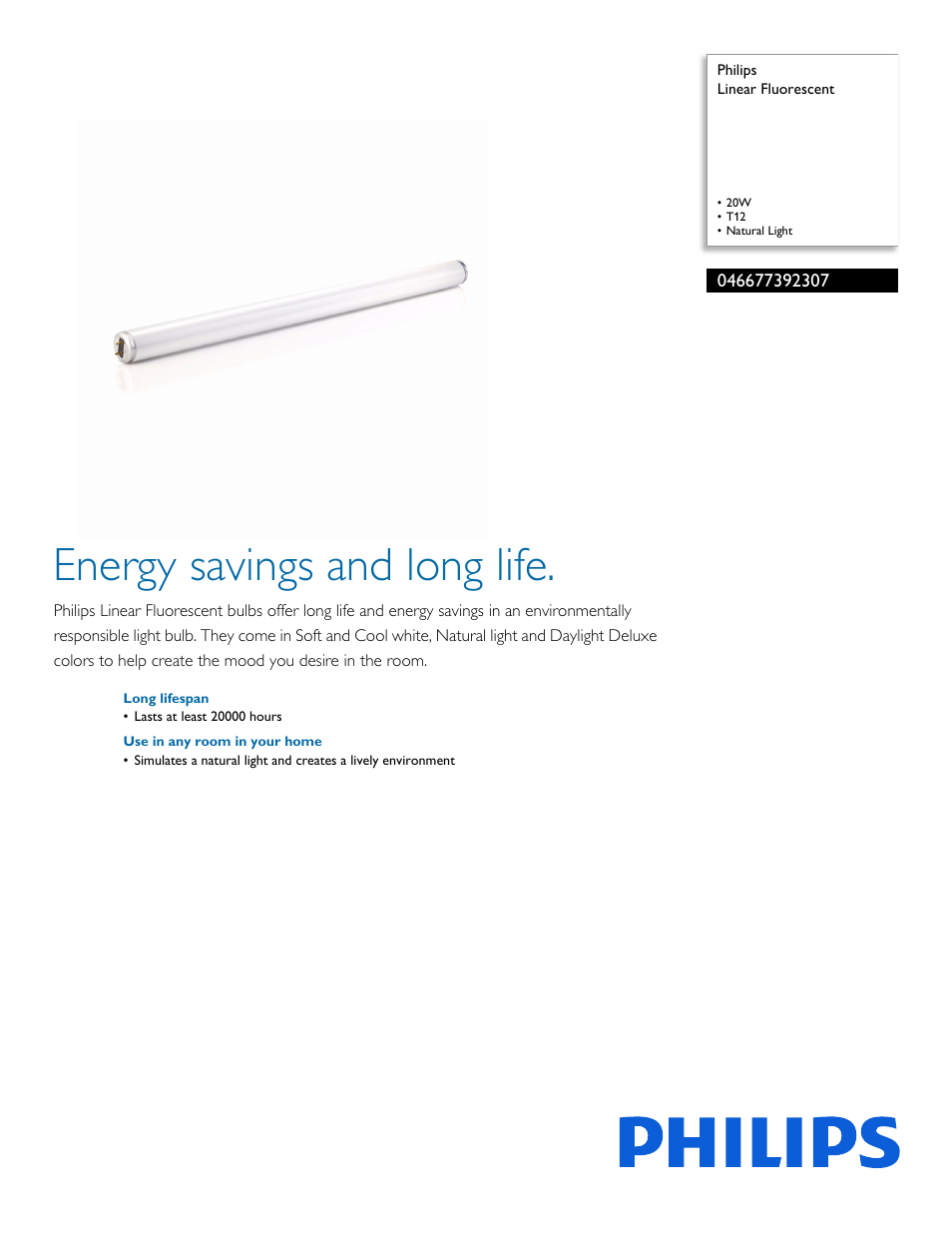 Philips 046677392307 User Manual | 2 pages