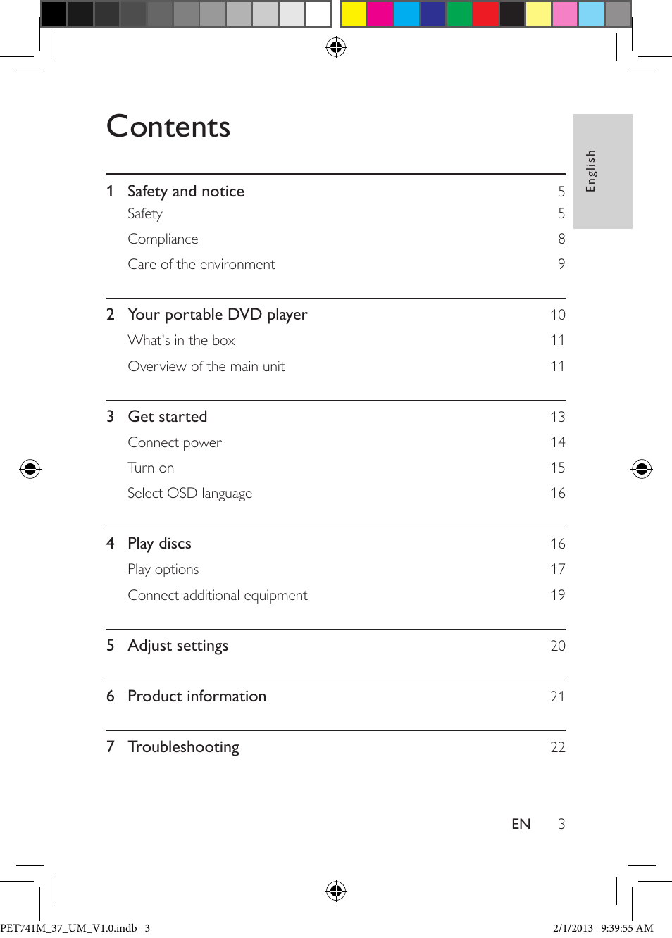 Philips PET741M-37 User Manual | Page 2 / 24