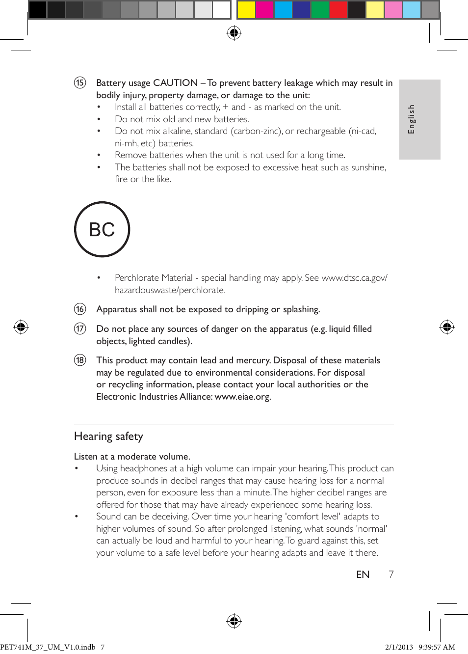 Compliance | Philips PET741M-37 User Manual | Page 6 / 24