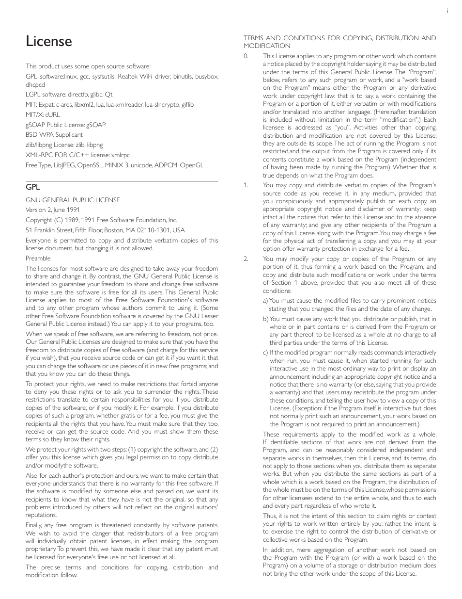 License | Philips 50PFL3807-F7 User Manual | Page 55 / 67