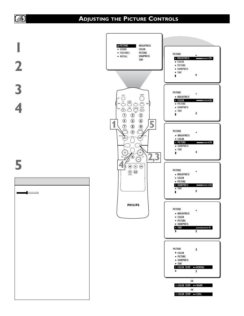 Philips 30PW850H User Manual | Page 12 / 56